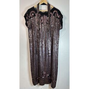 SISTER MAX Vintage 80s Purple Sequins party Cocktail  Shift Dress Woman’s‎ M GUC